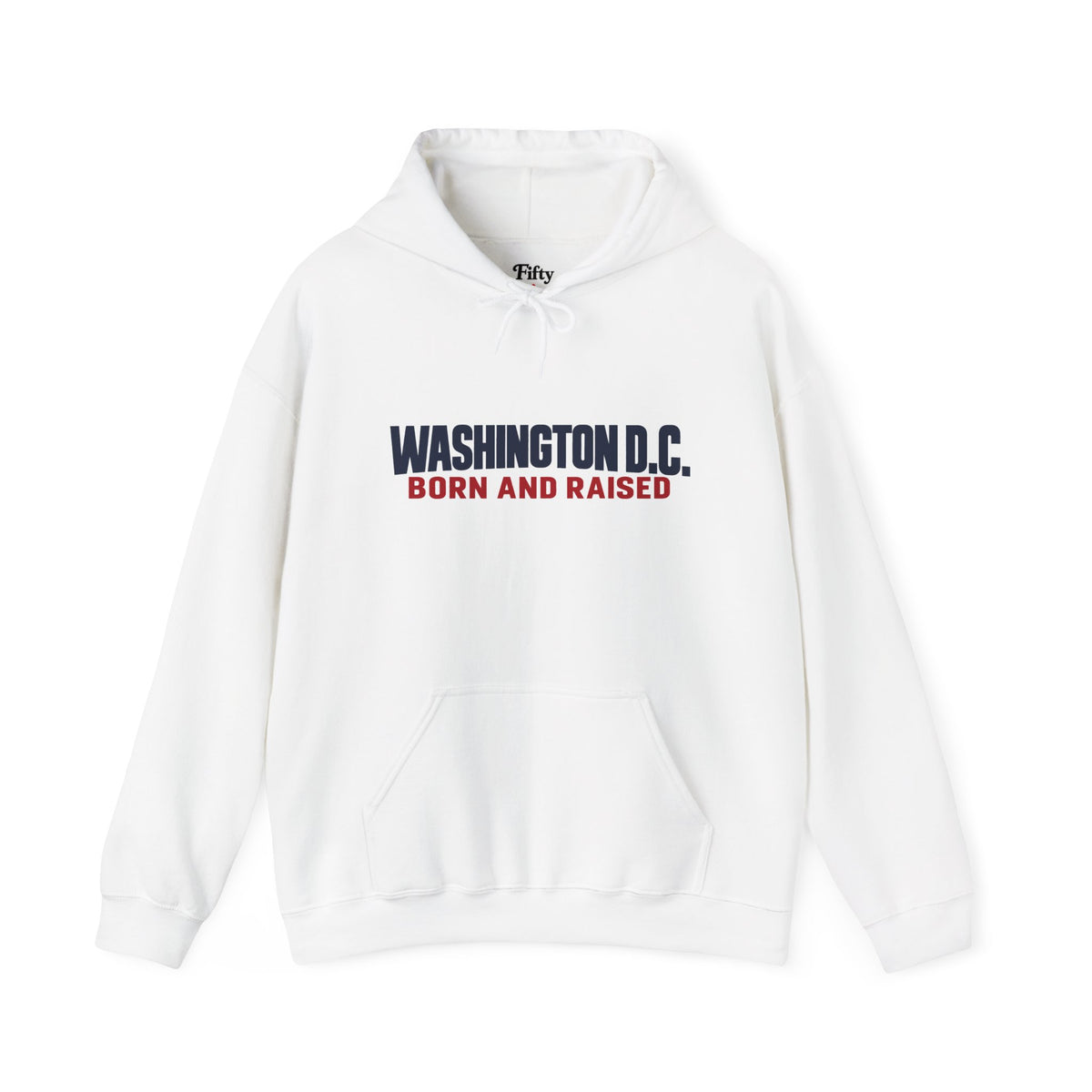 Washington DC Born and Raised Minimal Modern Unisex Hoodie Graphic