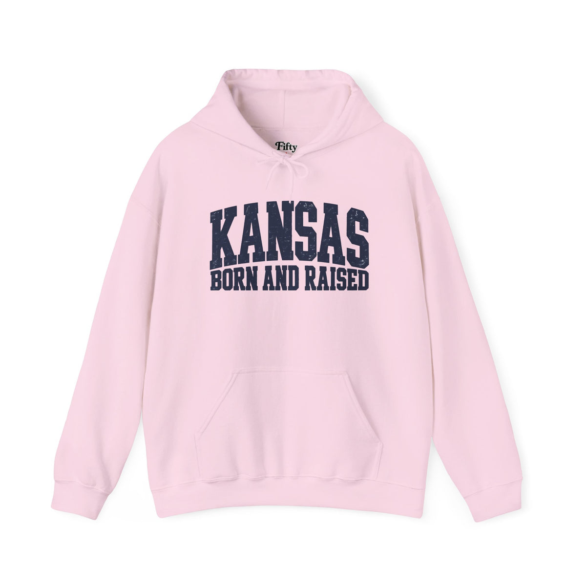Kansas Born and Raised Bold Athletic Unisex Hoodie Graphic