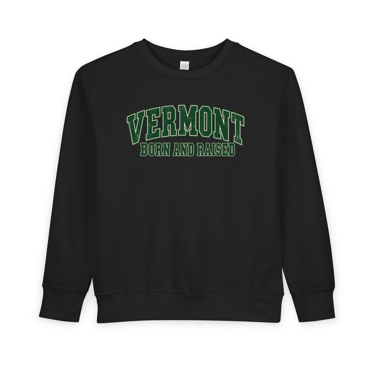 Vermont Born and Raised Classic Collegiate Unisex Toddler Sweatshirt