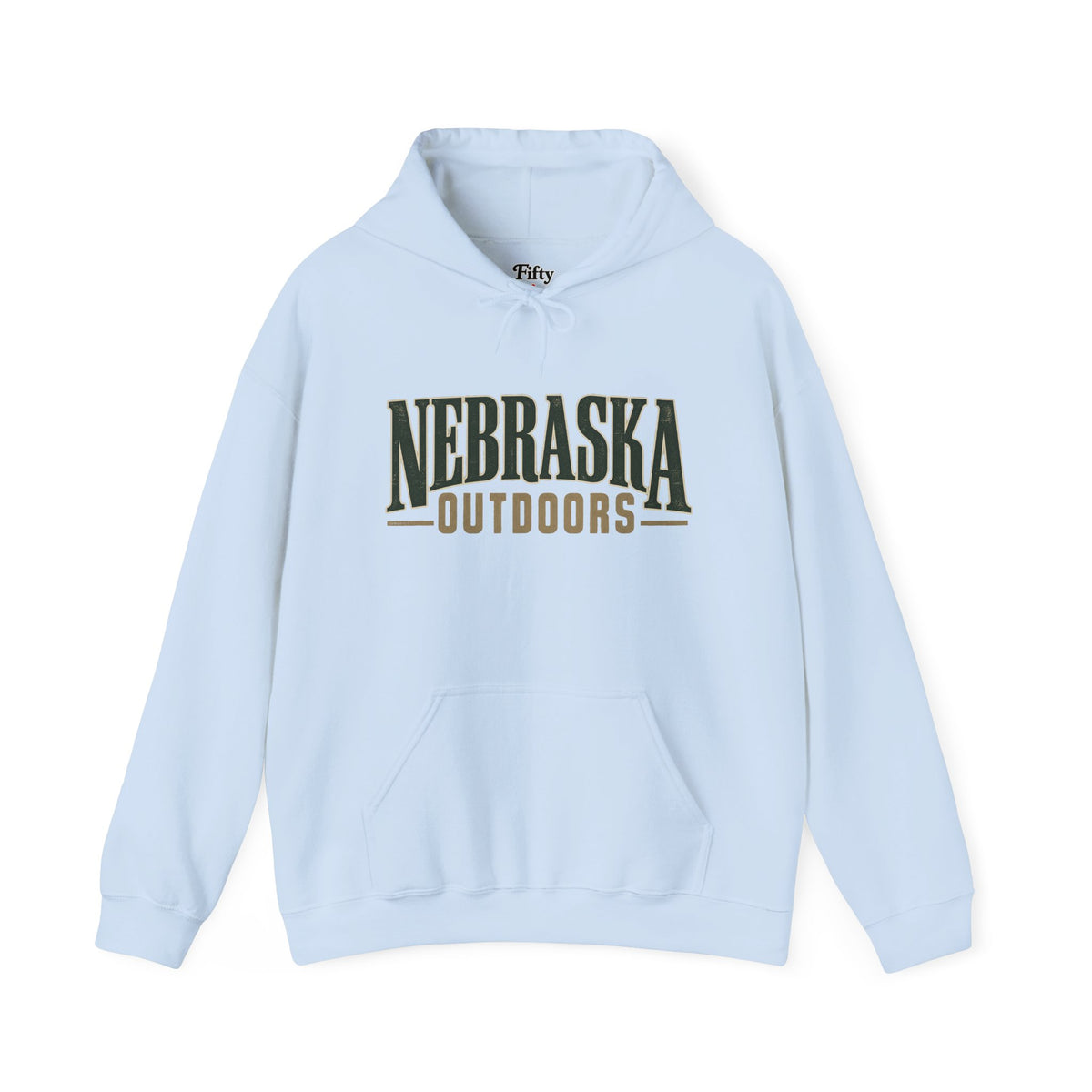 Nebraska Outdoors Unisex Hoodie State Name Graphic