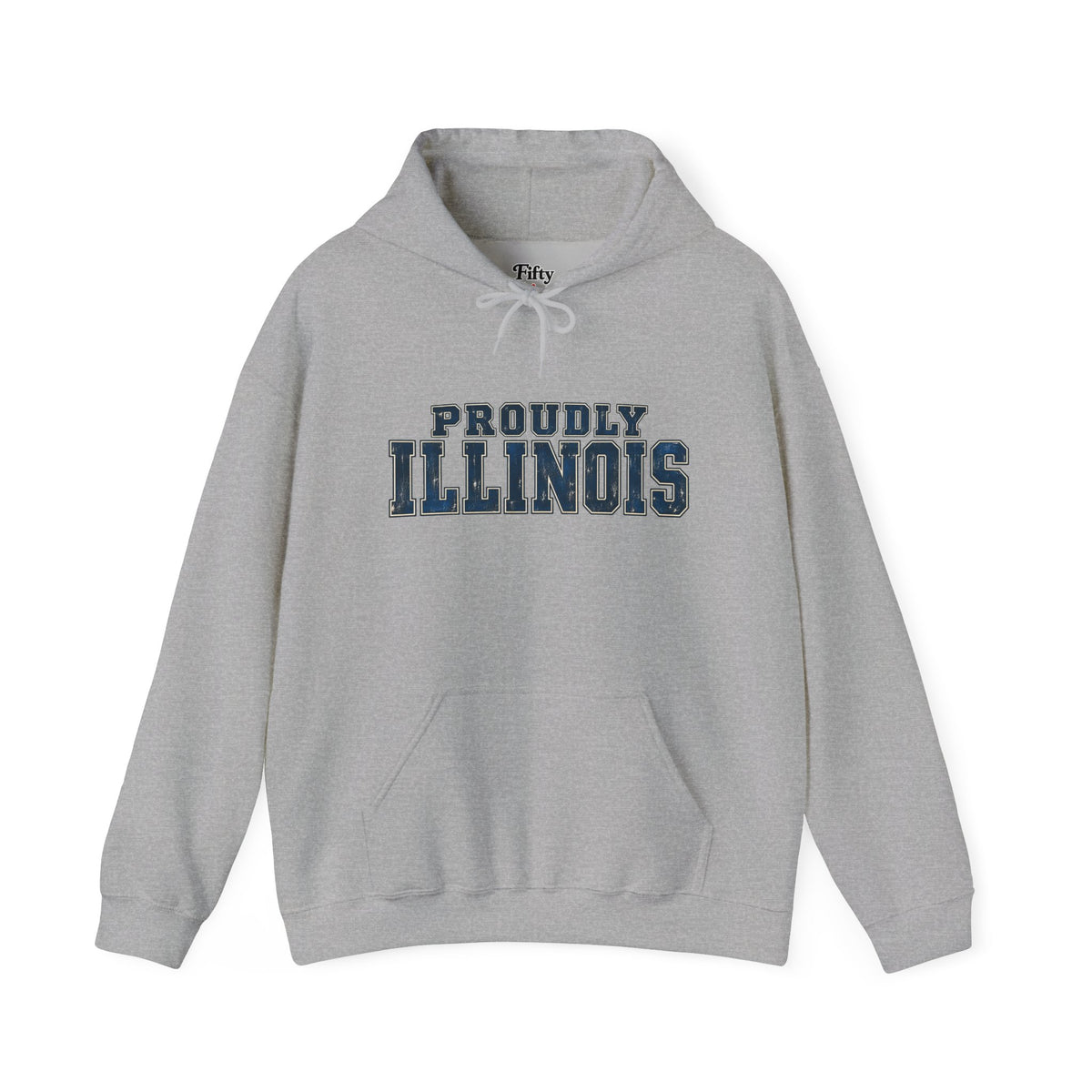 Proudly Illinois Unisex Hoodie State Name Graphic