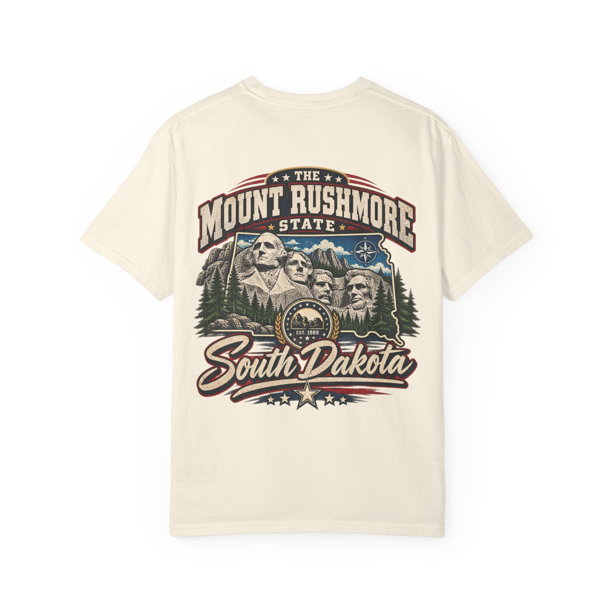 South Dakota Mount Rushmore State Unisex Comfort Color 1717 Streetwear Graphic Tee