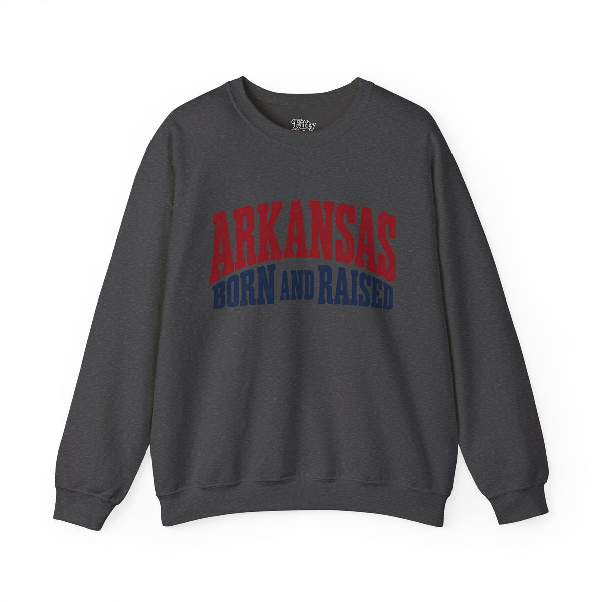 Arkansas Born and Raised Bold Vintage State Pride Unisex Sweatshirt Graphic