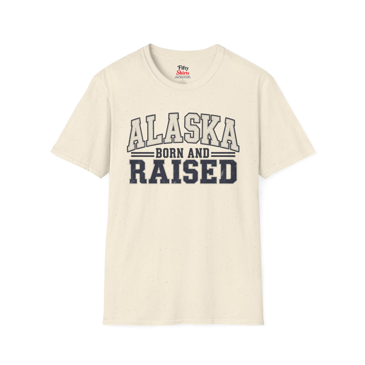 Alaska Born and Raised Unisex Softstyle T Shirt State Name Graphic Tee