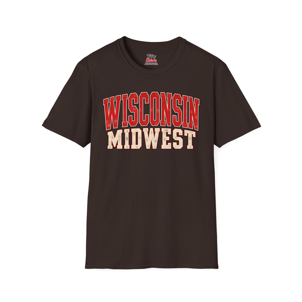 Wisconsin Midwest Unisex Softstyle T Shirt State Name Graphic Tee