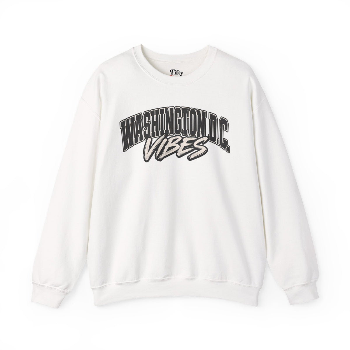 Washington DC Vibes Unisex Crewneck Sweatshirt State Name Graphic