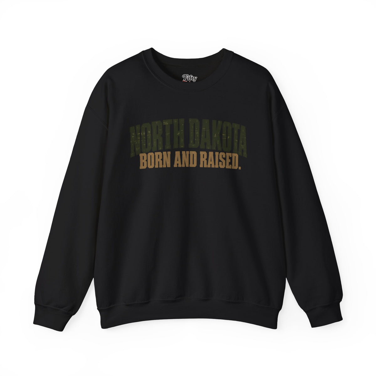 North Dakota Born and Raised Minimal Great Plains Unisex Sweatshirt Graphic