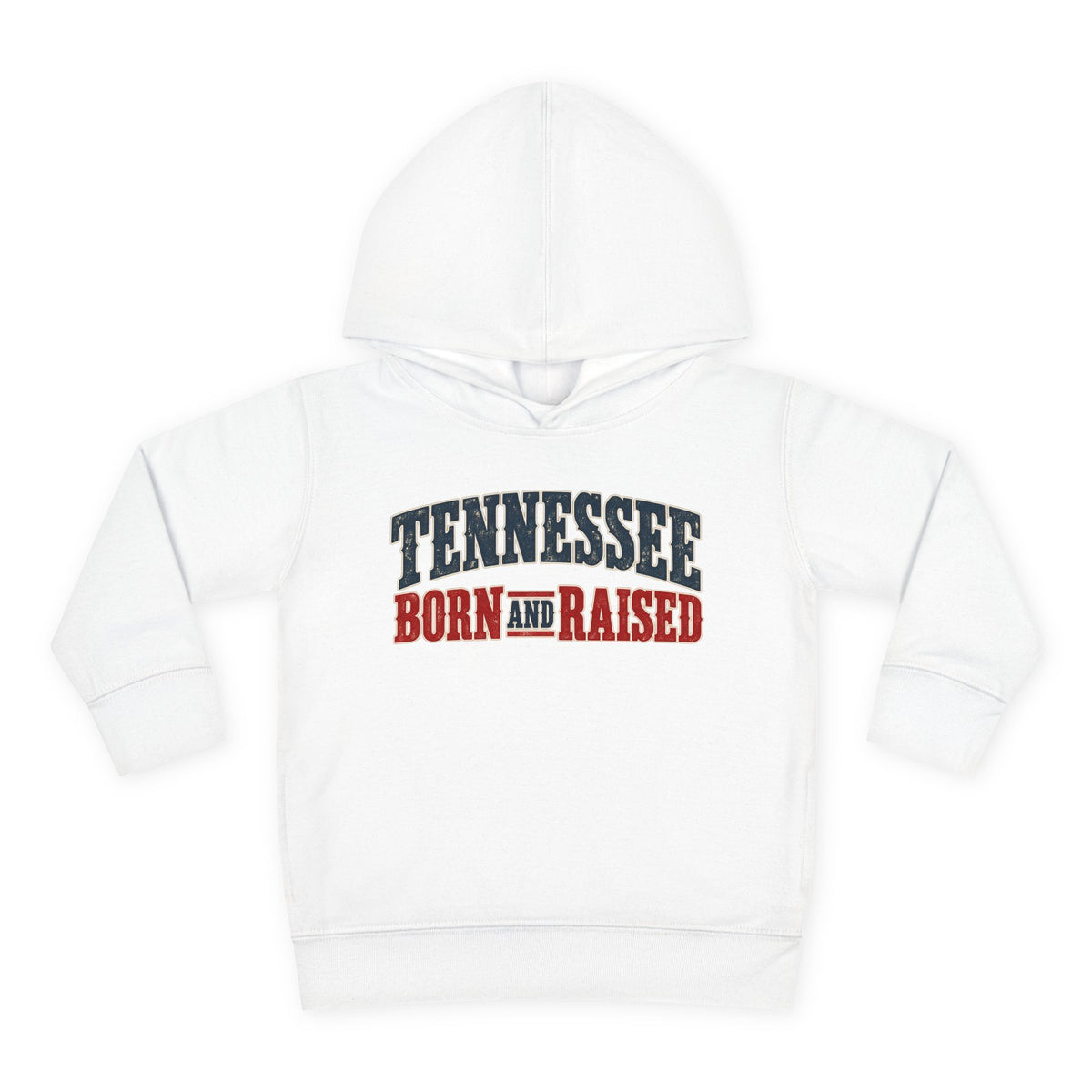 Tennessee Born and Raised Vintage Americana Unisex Toddler Pullover Fleece Hoodie