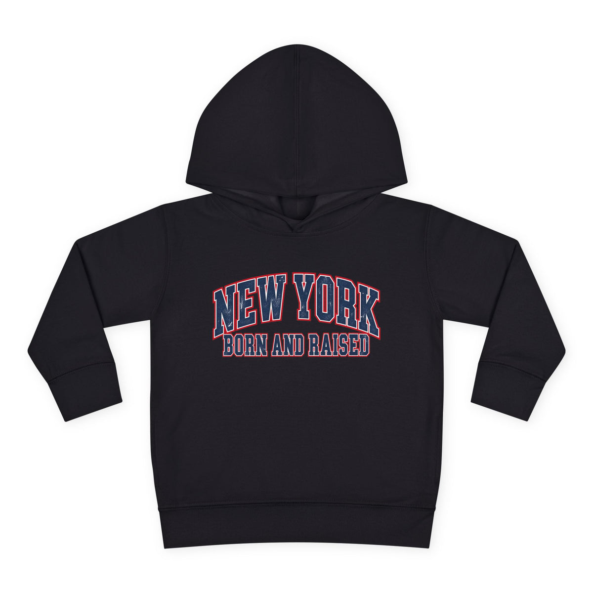 New York Born and Raised Vintage Athletic Heritage Unisex Toddler Pullover Fleece Hoodie Graphic