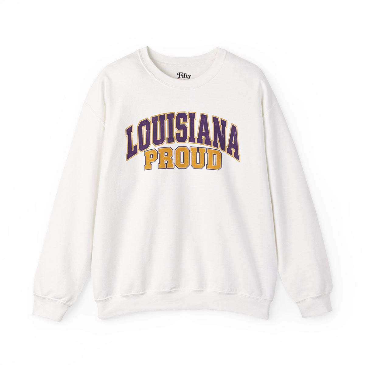 Louisiana Proud Unisex Crewneck Sweatshirt State Name Graphic