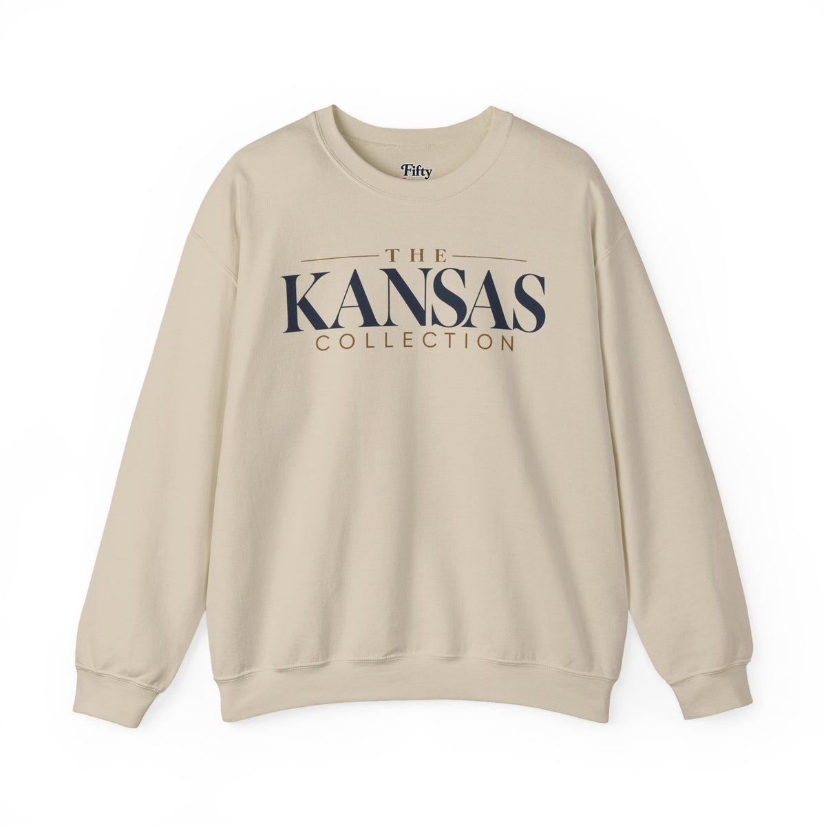 The Kansas Collection Unisex Crewneck Sweatshirt State Name Graphic