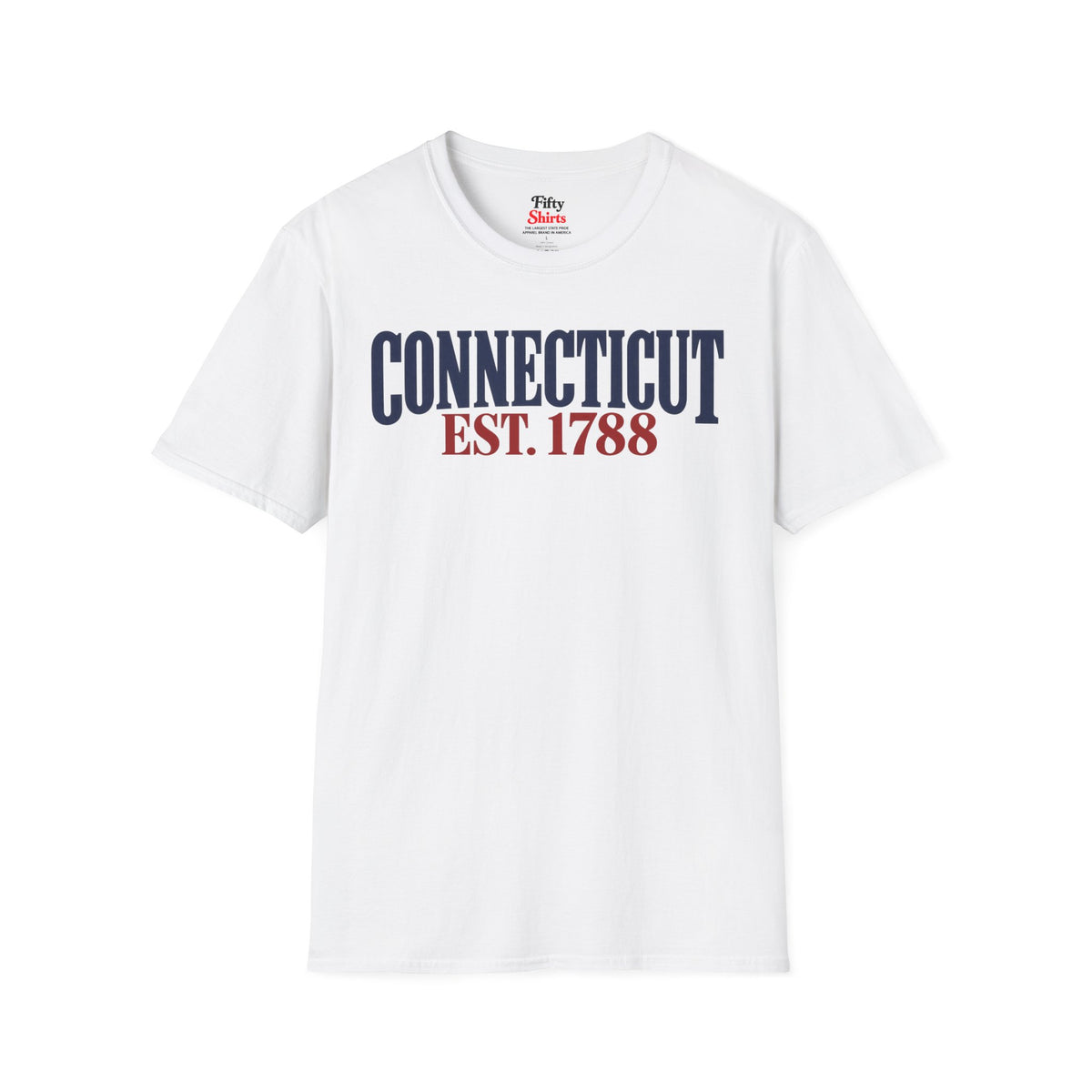 Connecticut EST 1788 Unisex Softstyle T Shirt State Name Graphic Tee