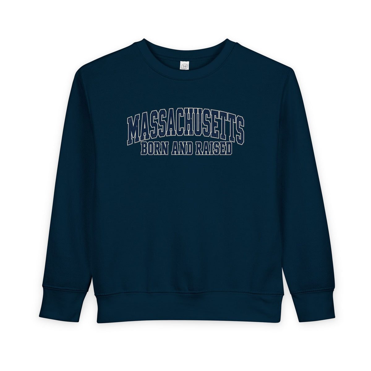 Massachusetts Born and Raised Vintage Collegiate Unisex Toddler Sweatshirt