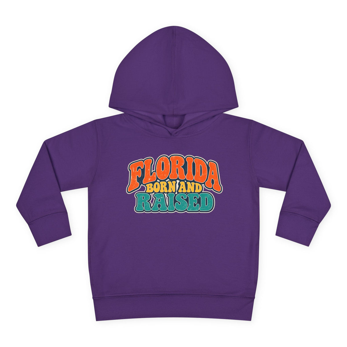 Florida Born and Raised Retro Sunshine State Unisex Toddler Pullover Fleece Hoodie