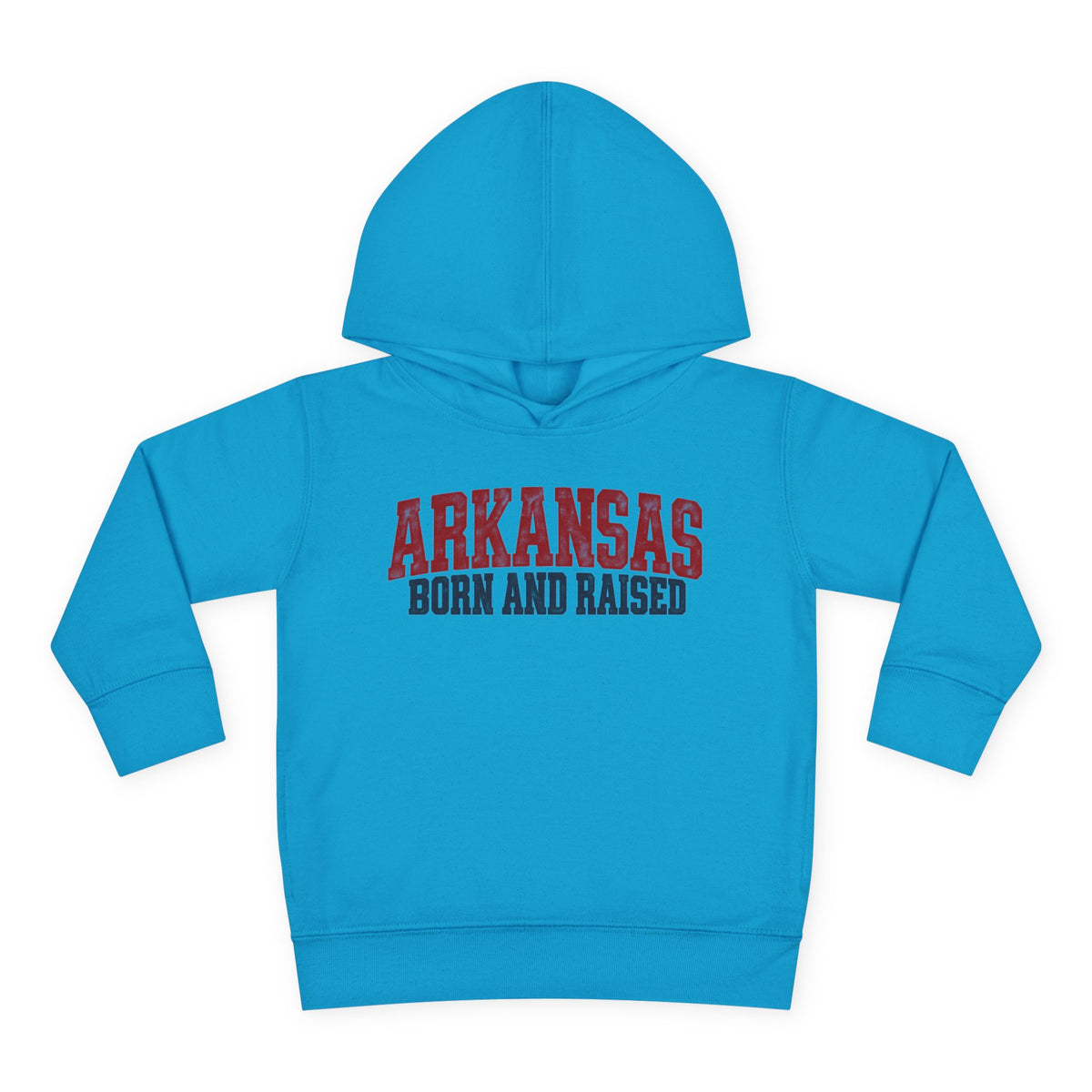 Arkansas Born and Raised Rugged Workwear Unisex Toddler Pullover Fleece Hoodie