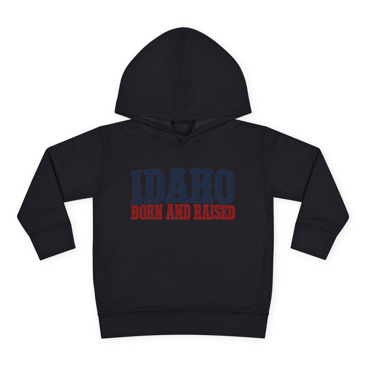 Idaho Born and Raised Rugged Western Unisex Toddler Pullover Fleece Hoodie