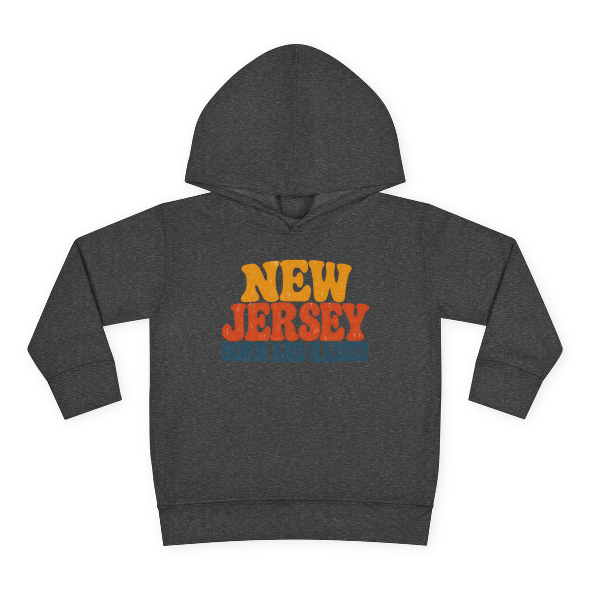 New Jersey Born and Raised Retro 1970s Unisex Toddler Pullover Fleece Hoodie