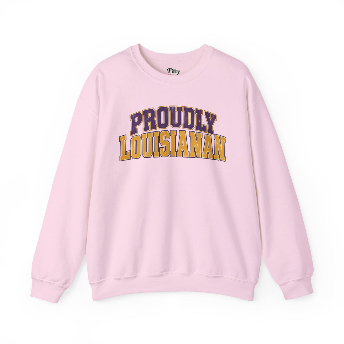 Proudly Louisianan Louisiana Unisex Crewneck Sweatshirt State Name Graphic