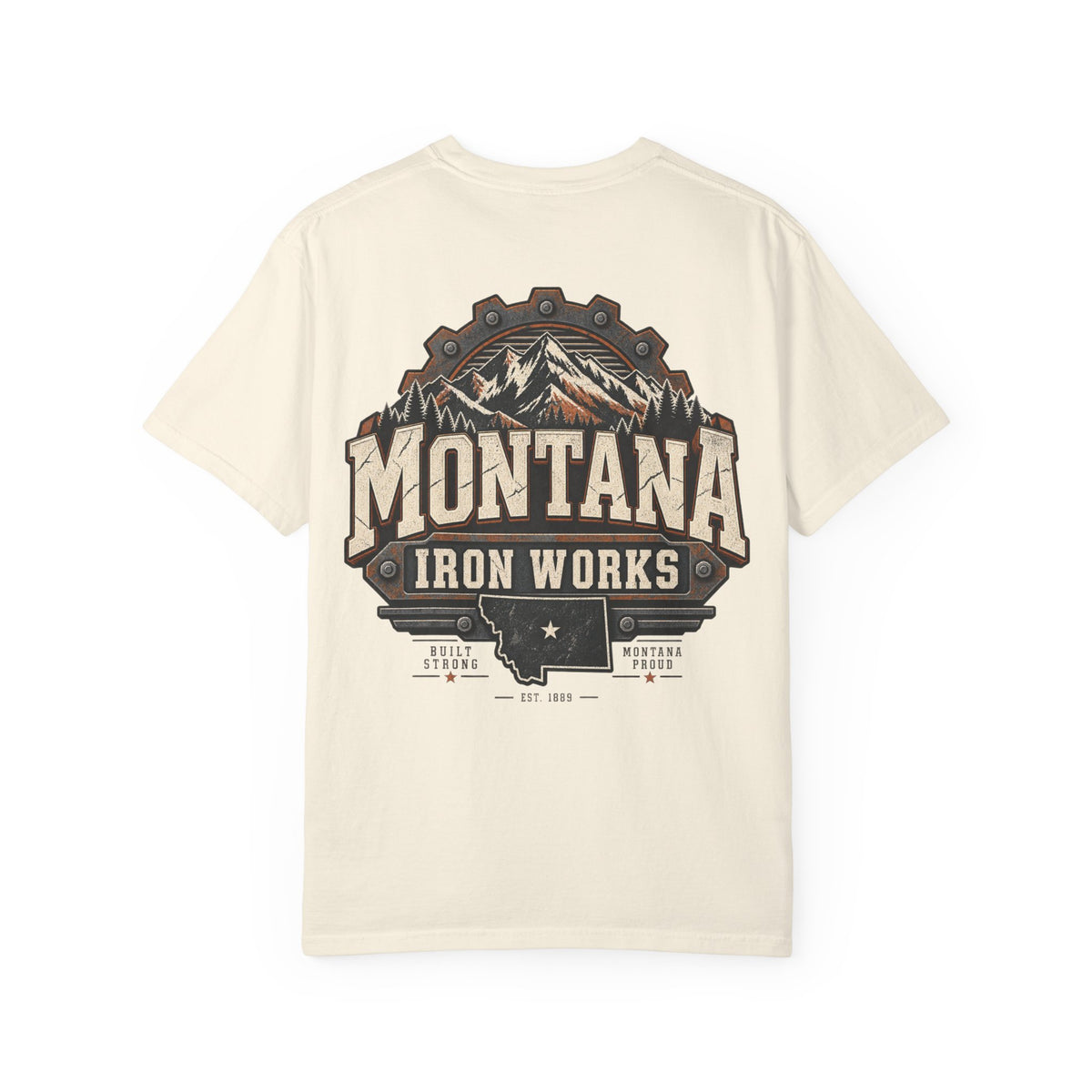 Montana Iron Works Unisex Comfort Color 1717 Streetwear Graphic Tee
