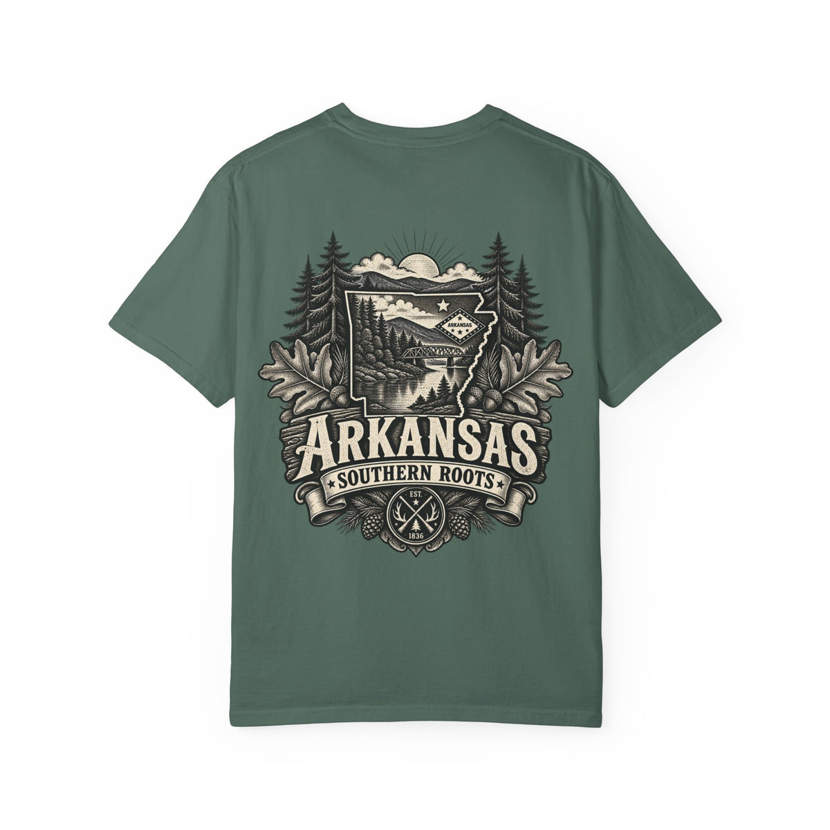 Arkansas Southern Roots Unisex Comfort Color 1717 Streetwear Graphic Tee