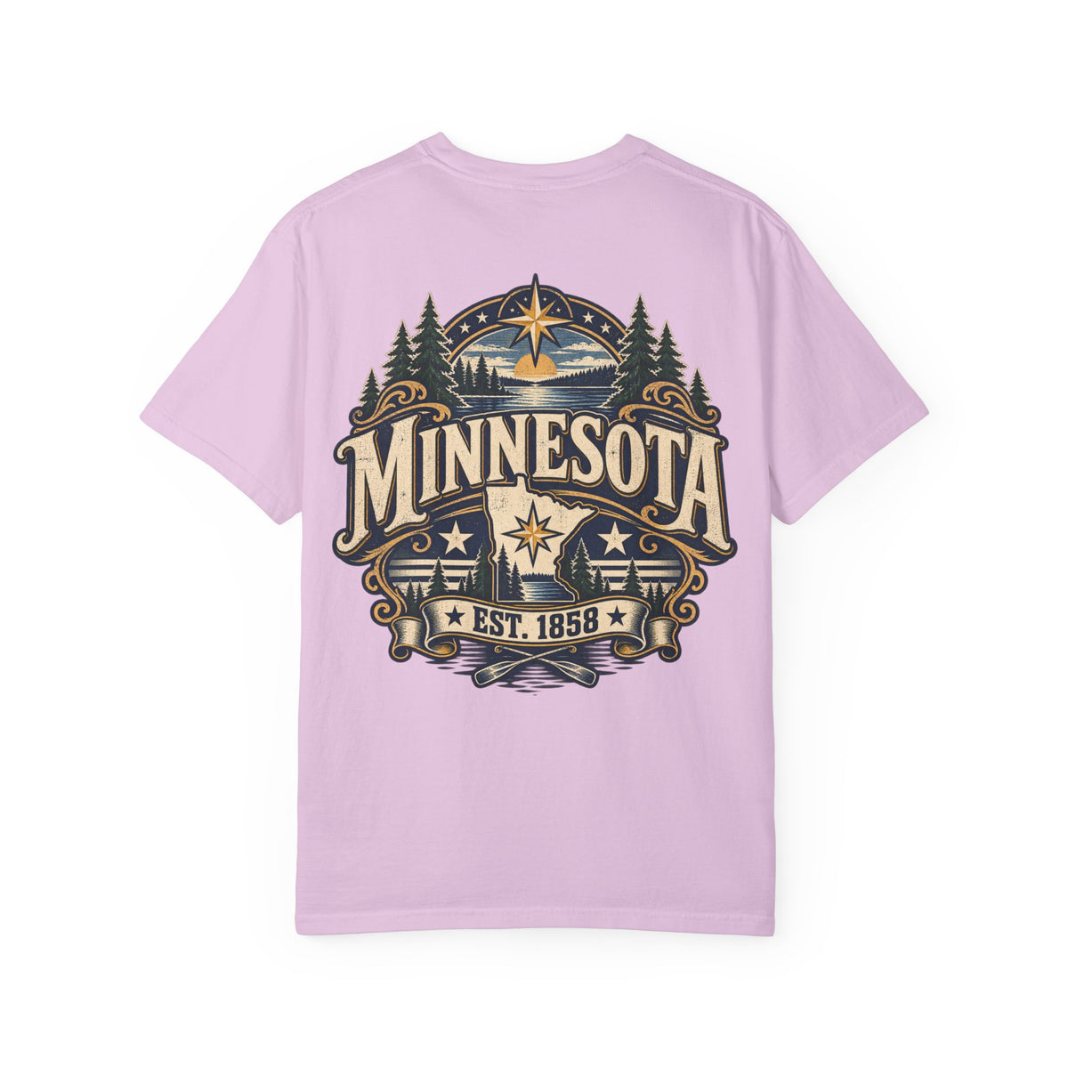 Minnesota Established 1858 Unisex Comfort Color 1717 Streetwear Graphic Tee