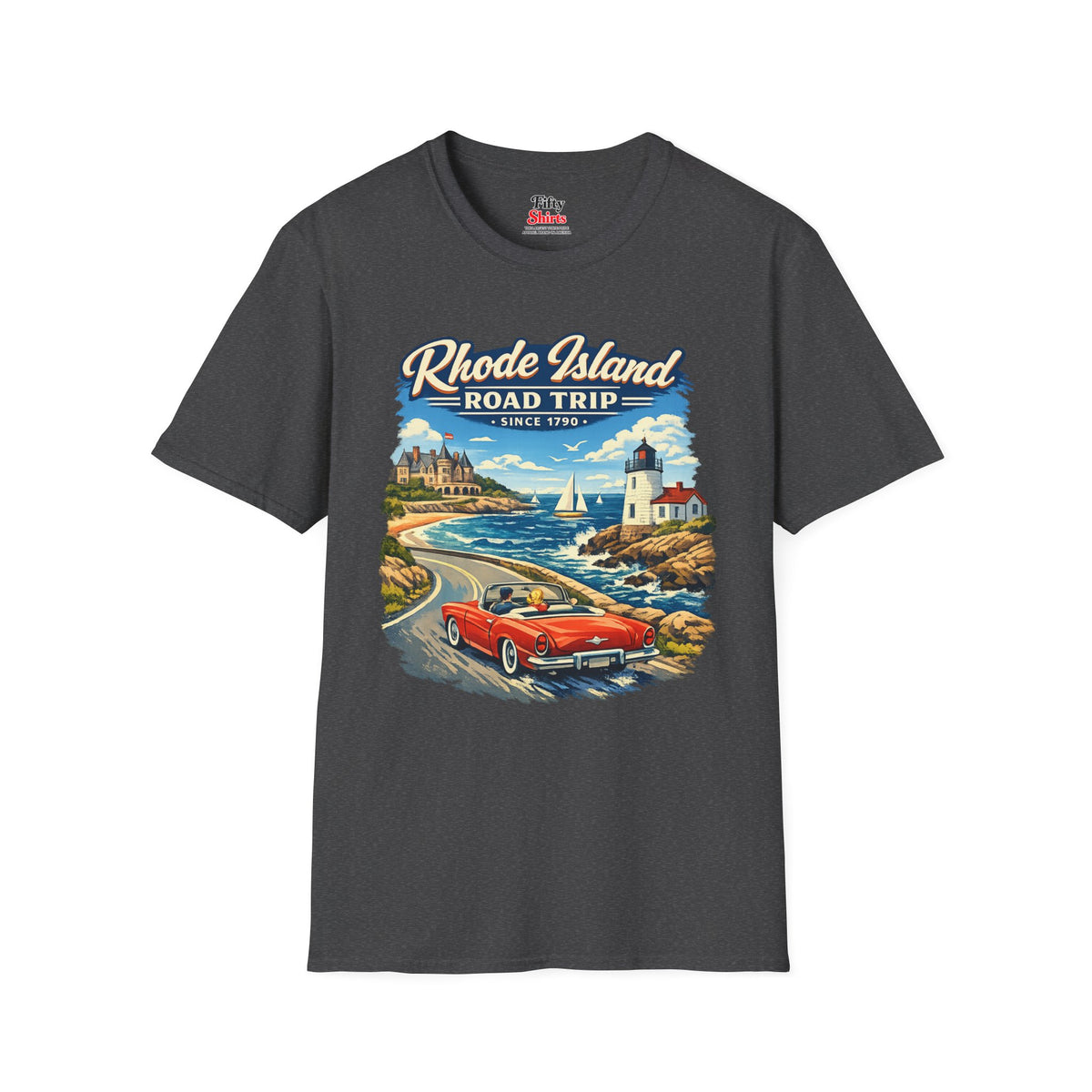 Rhode Island Road Trip Unisex Softstyle T Shirt State Pride Graphic Tee Collections FS03