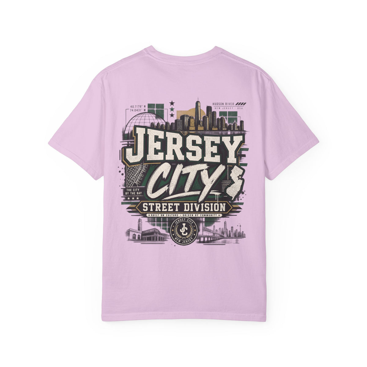 New Jersey City Street Division Unisex Comfort Color 1717 Streetwear Graphic Tee