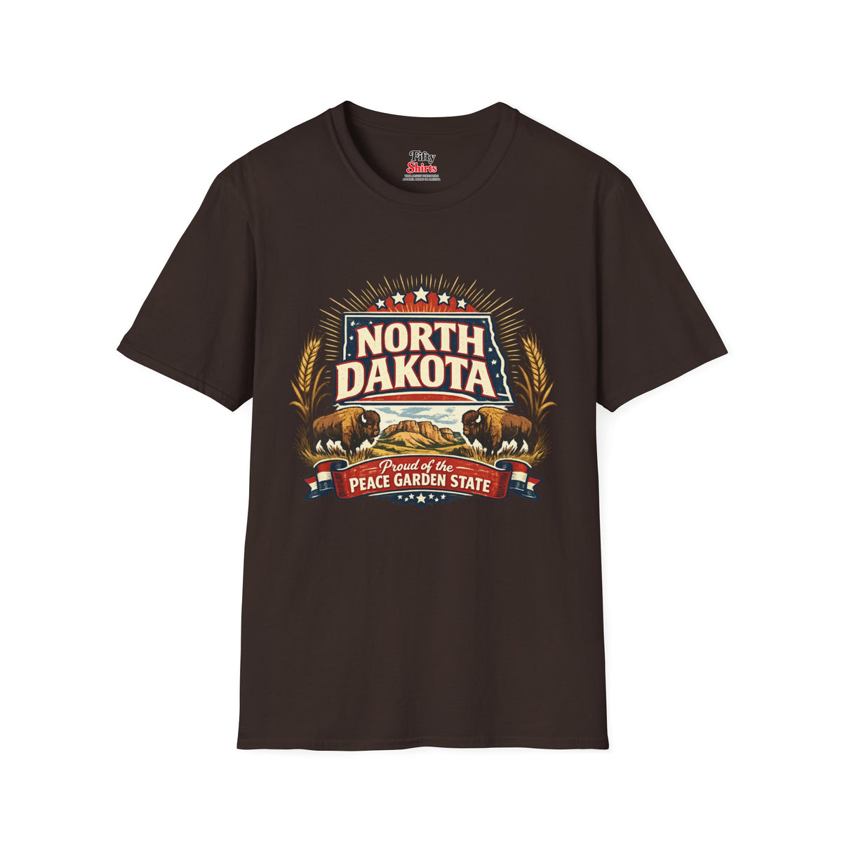 North Dakota State Pride Unisex Softstyle T Shirt State Pride Graphic Tee Collections FS03