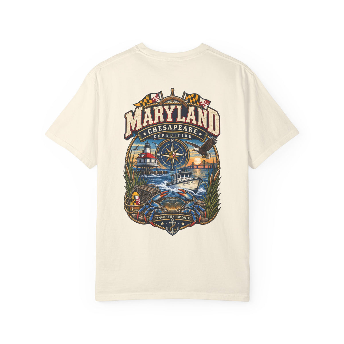 Maryland Bay Expedition Unisex Comfort Color 1717 Streetwear Graphic Tee