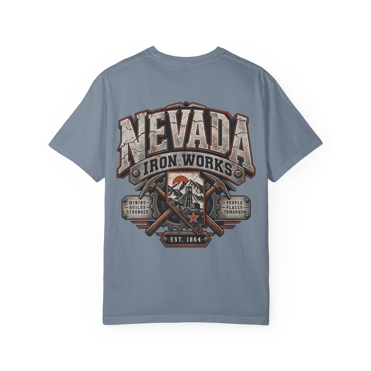 Nevada Iron Works Unisex Comfort Color 1717 Streetwear Graphic Tee