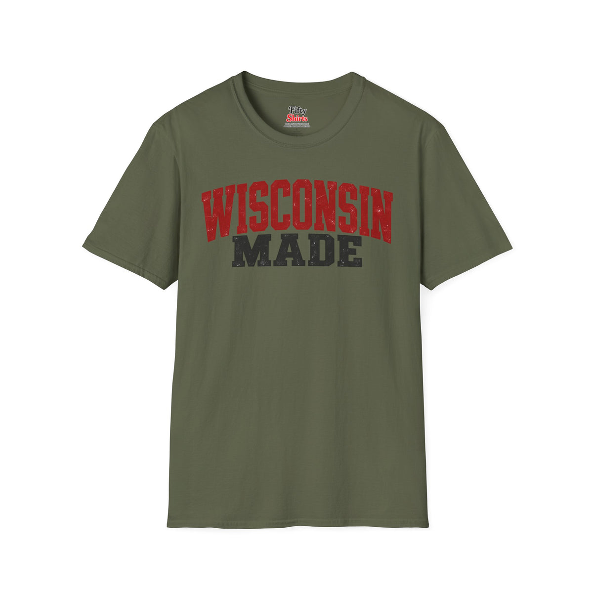 Wisconsin Made Unisex Softstyle T Shirt State Name Graphic Tee
