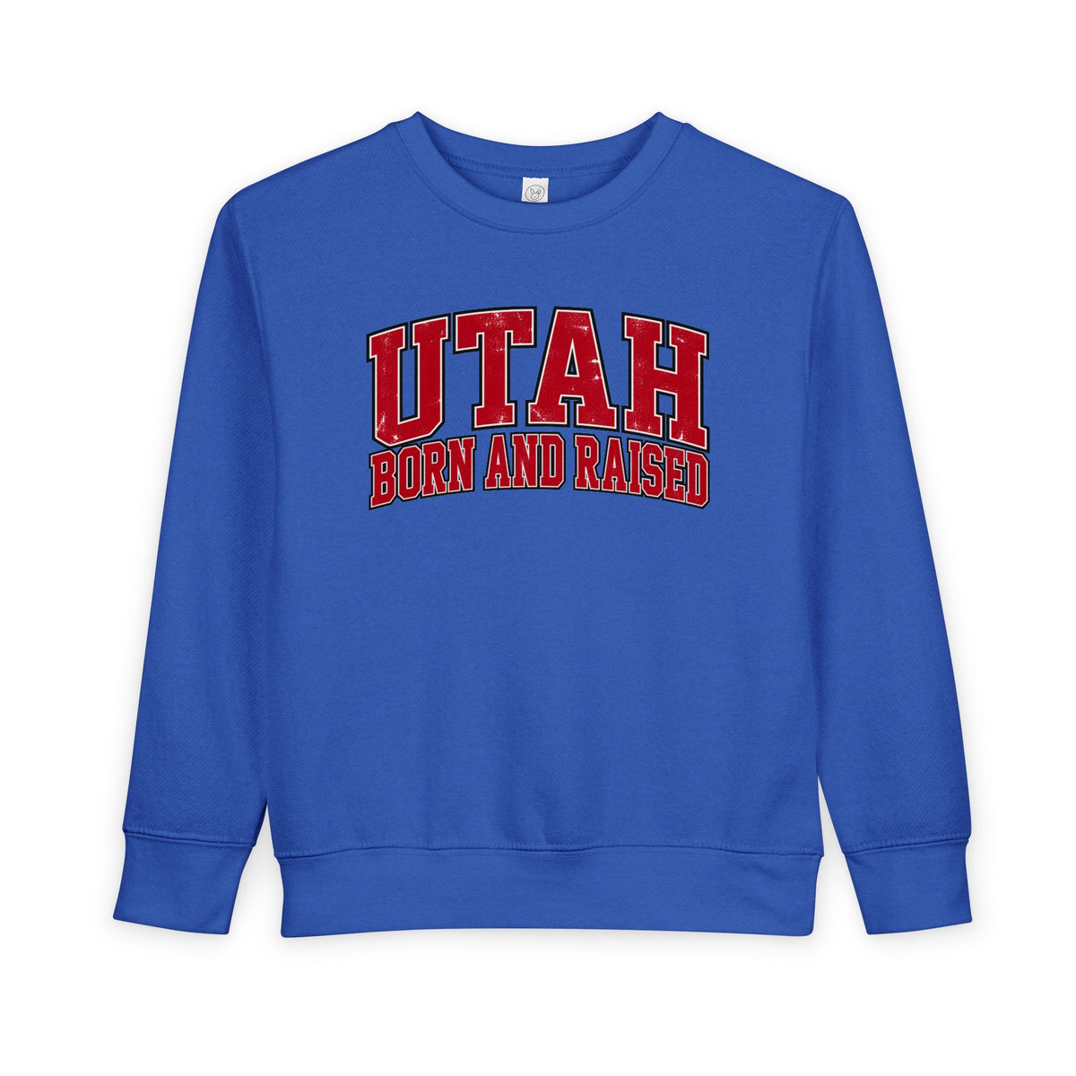 Utah Born and Raised Collegiate Classic Unisex Toddler Sweatshirt
