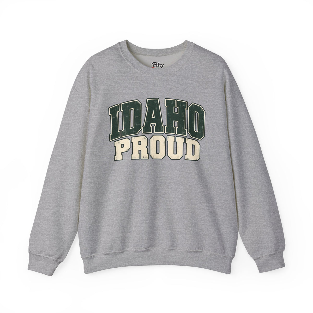 Idaho Proud Unisex Crewneck Sweatshirt State Name Graphic