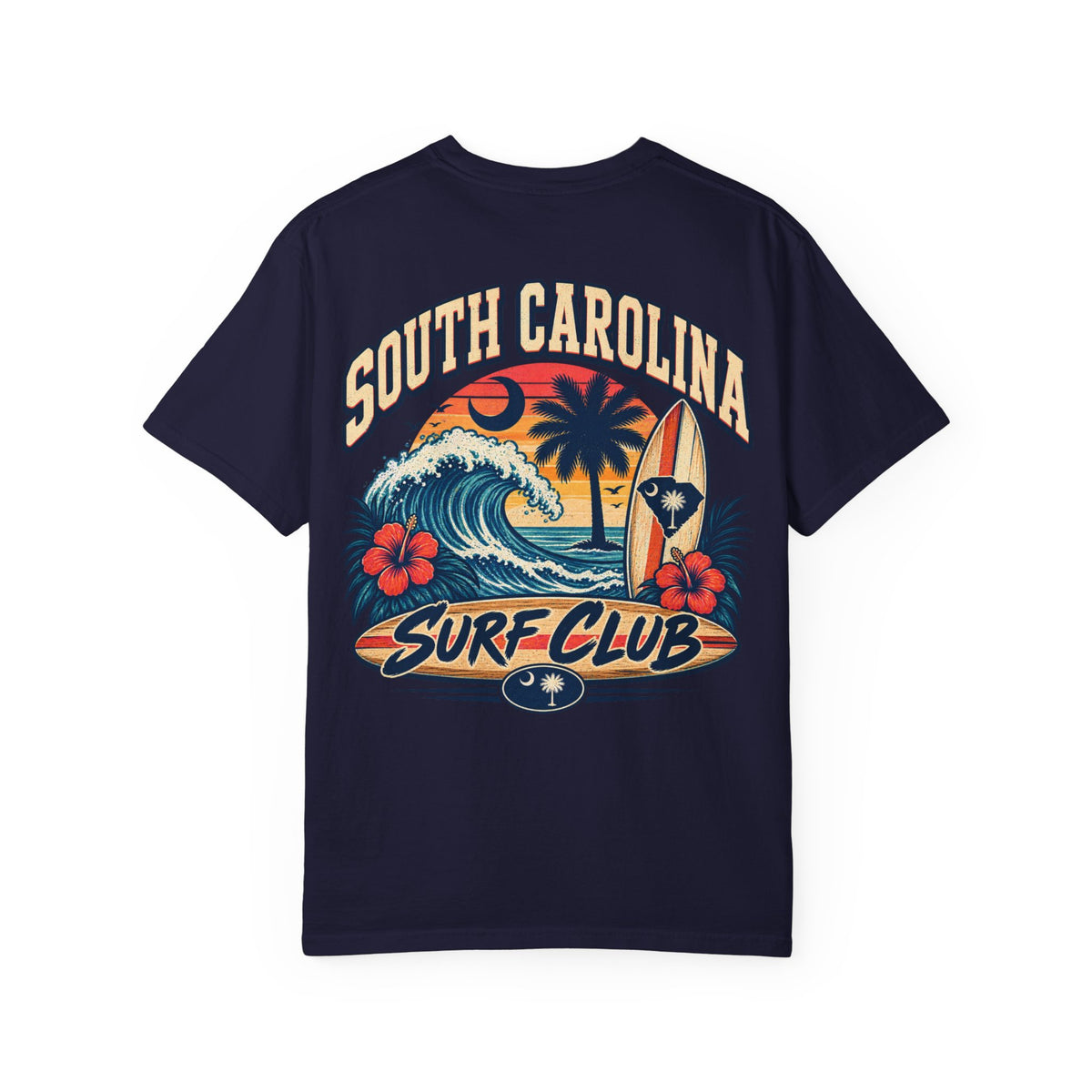 South Carolina Surf Club Unisex Comfort Color 1717 Streetwear Graphic Tee