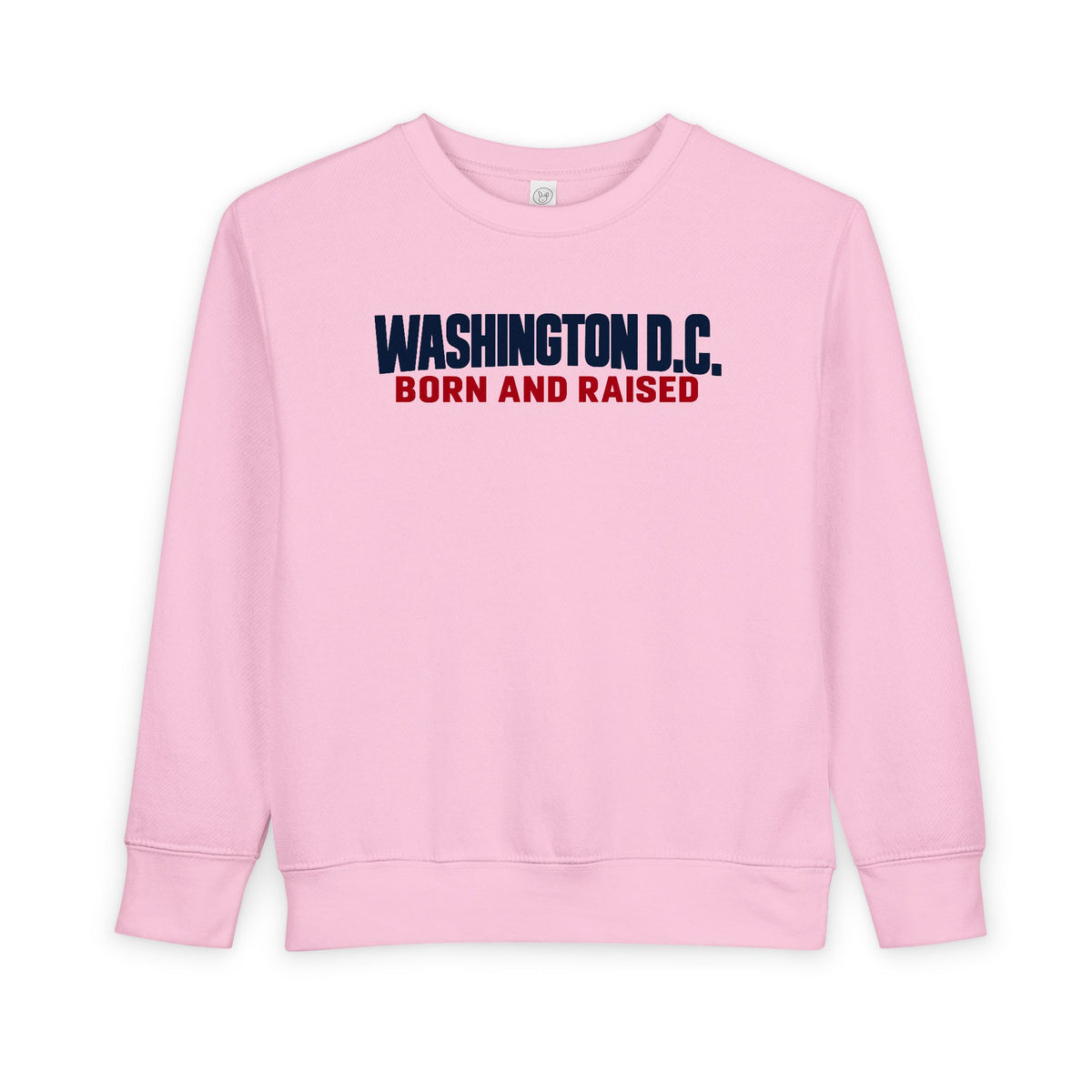 Washington DC Born and Raised Minimal Modern Unisex Toddler Sweatshirt
