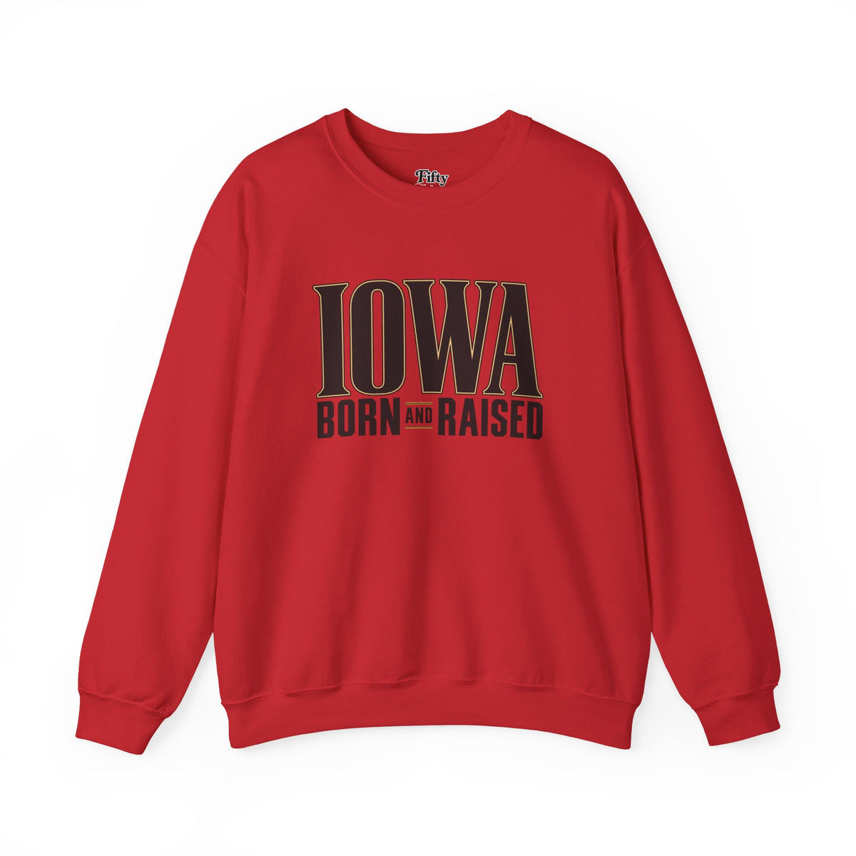 Iowa Born and Raised Premium Heritage Unisex Sweatshirt Graphic