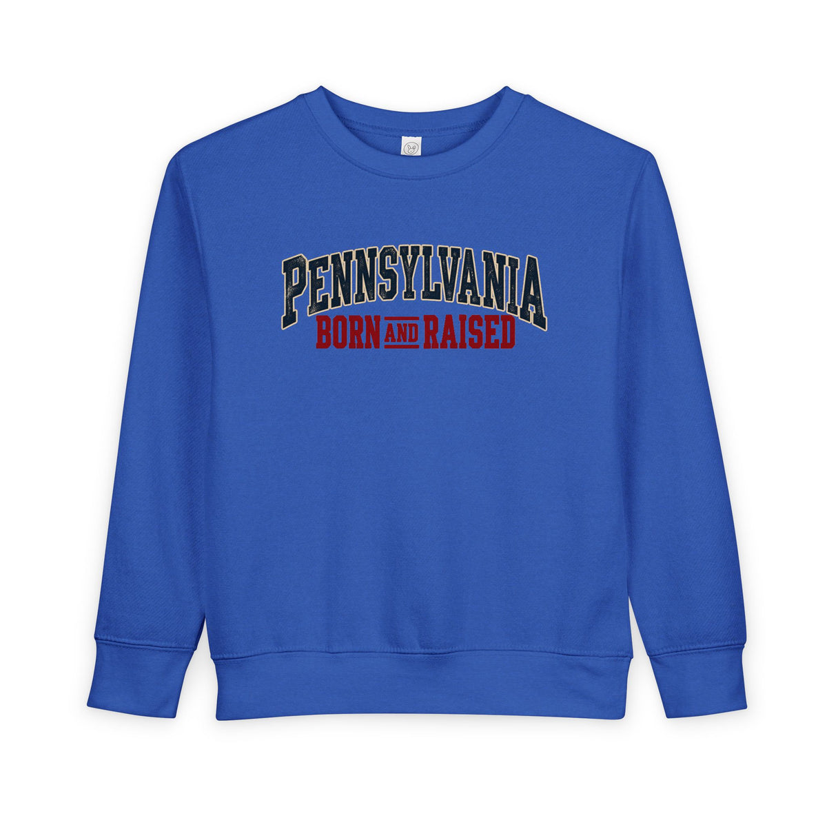 Pennsylvania Born and Raised Classic Souvenir Unisex Toddler Sweatshirt