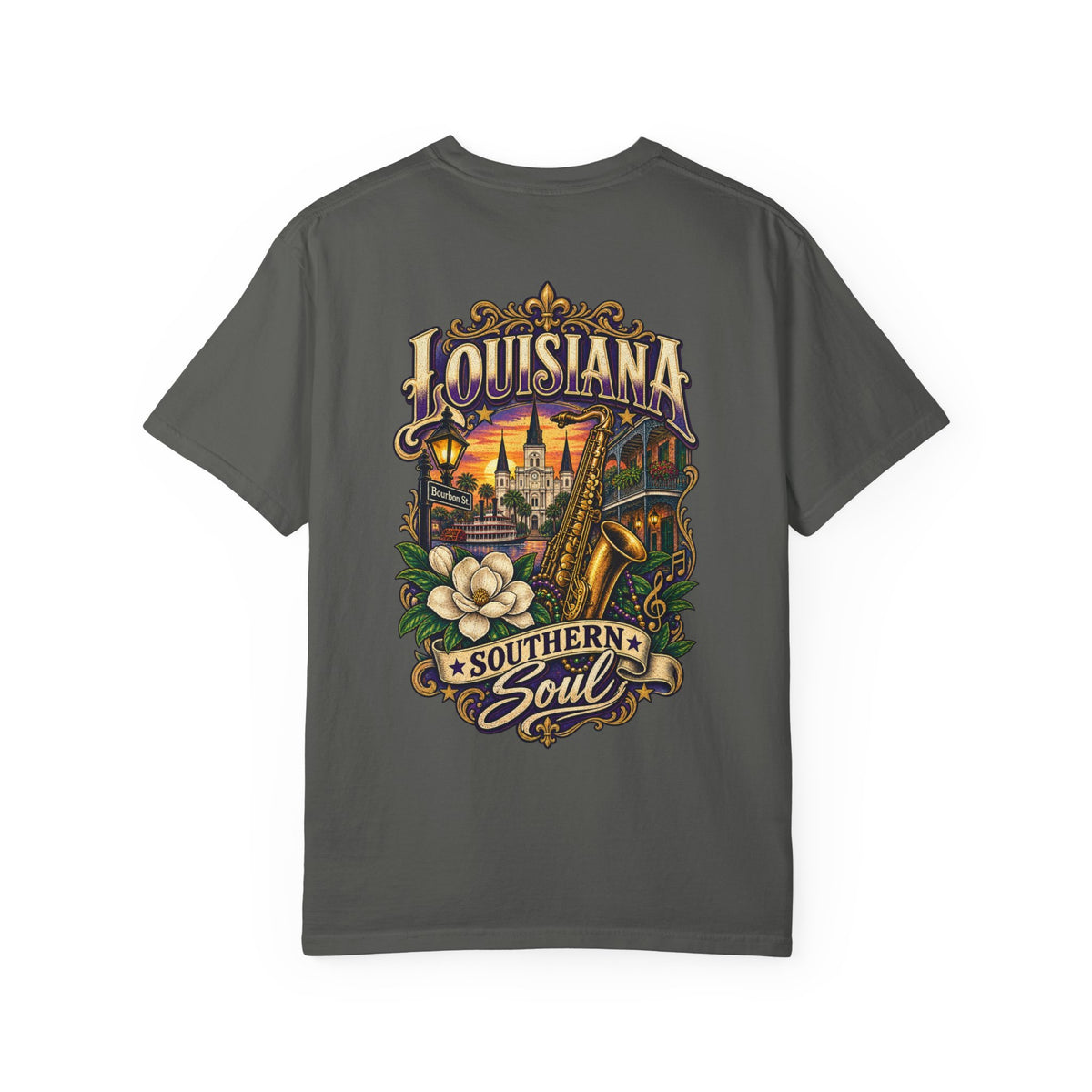 Louisiana Southern Soul Unisex Comfort Color 1717 Streetwear Graphic Tee