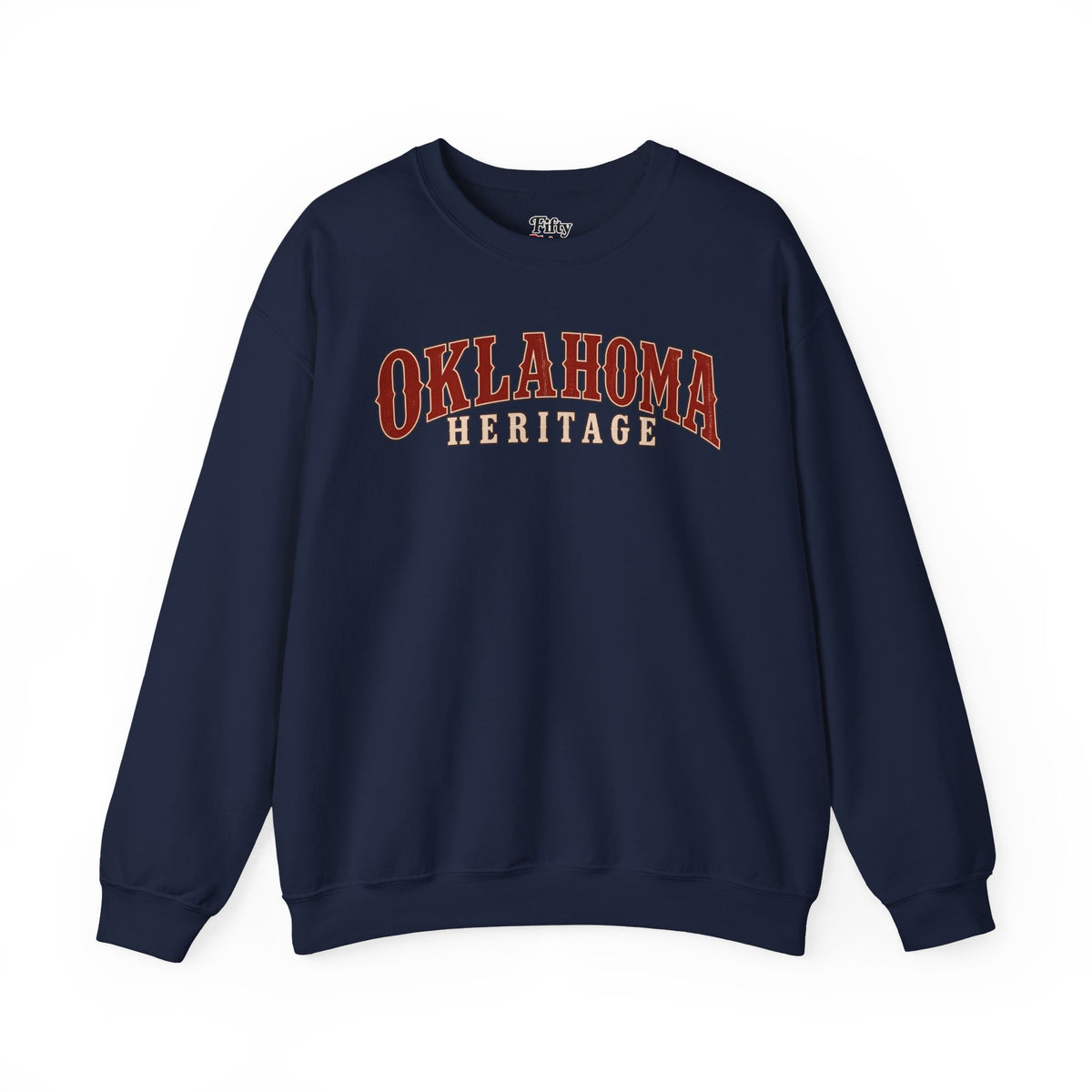 Oklahoma Heritage Unisex Crewneck Sweatshirt State Name Graphic