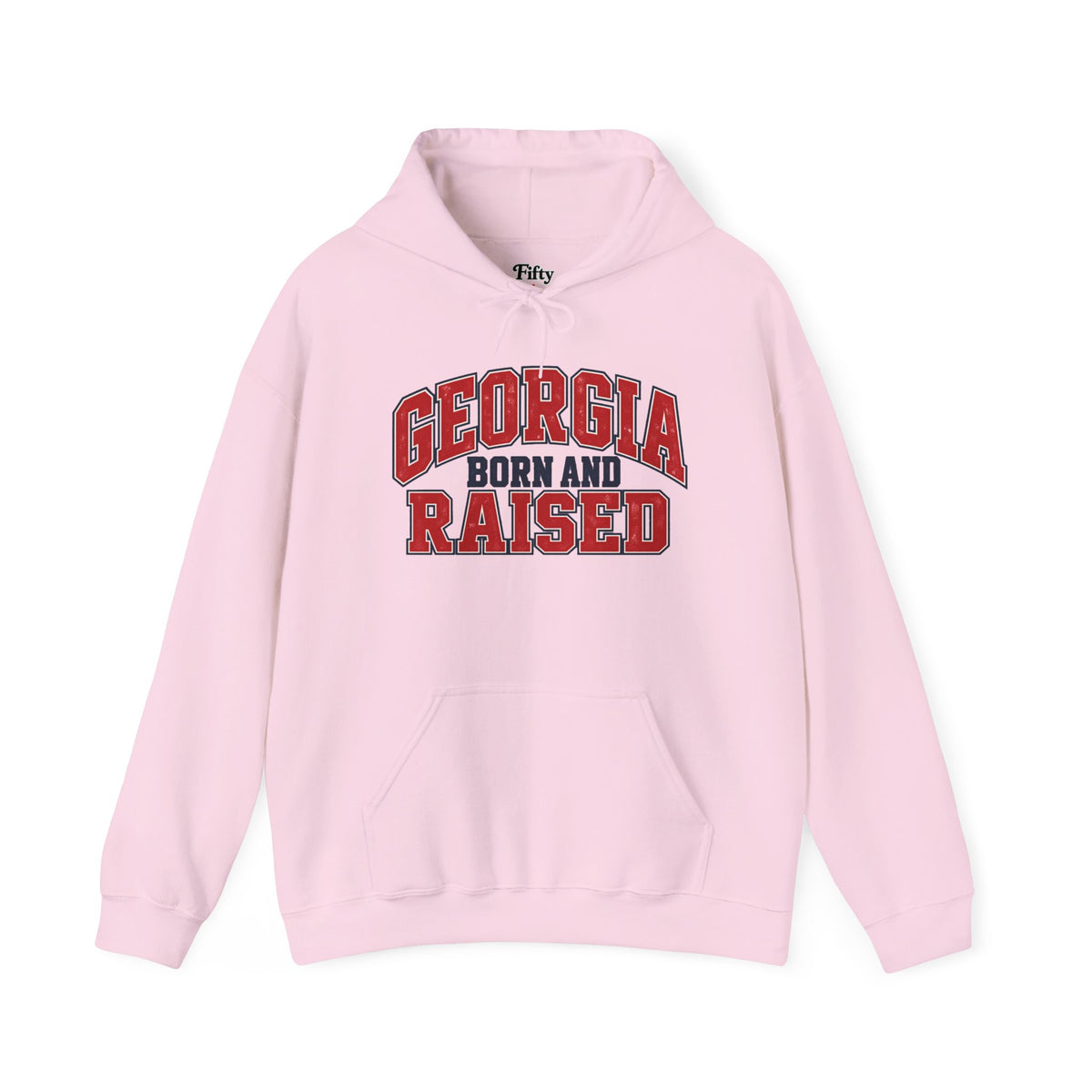 Georgia Born and Raised Unisex Hoodie State Name Graphic