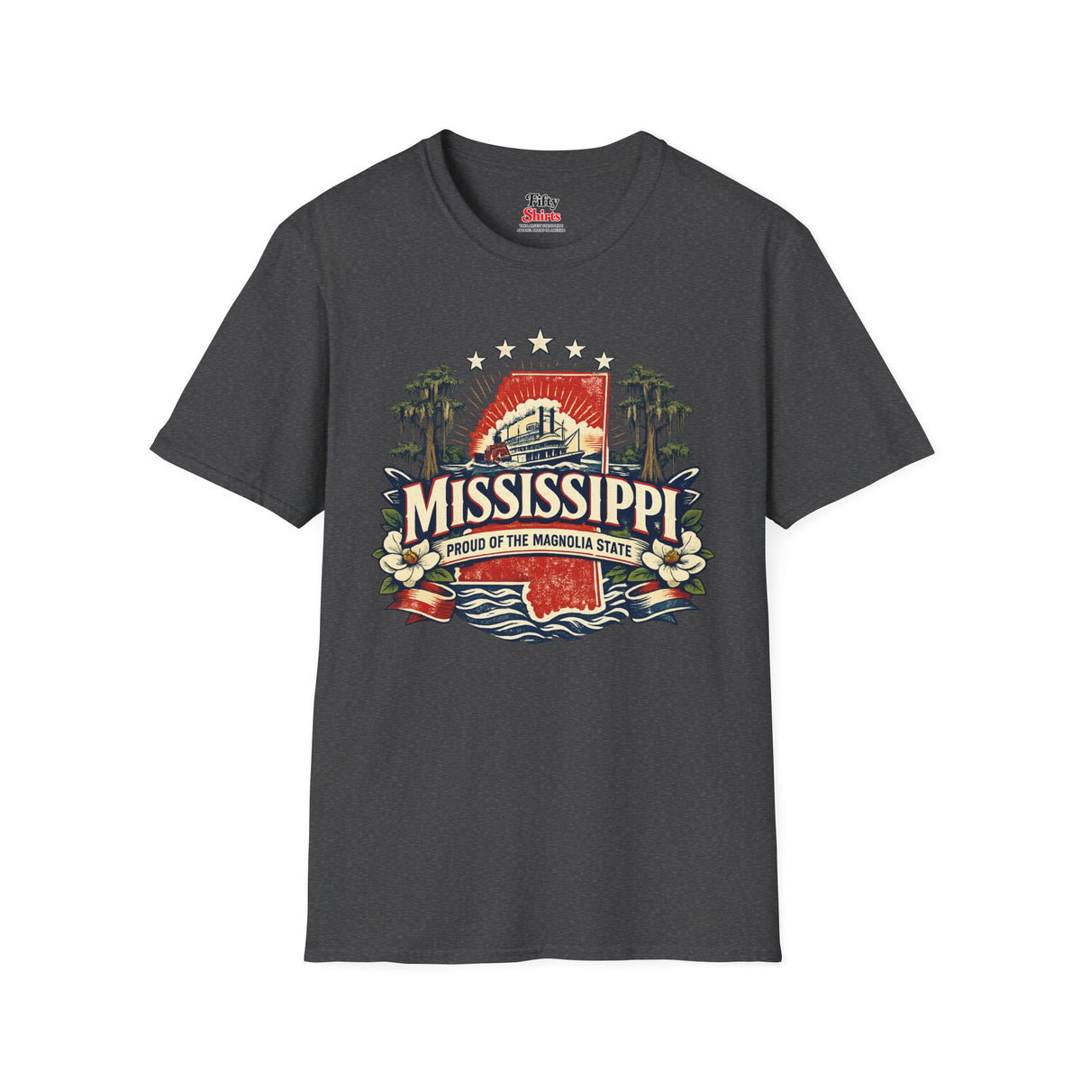 Mississippi State Pride Unisex Softstyle T Shirt State Pride Graphic Tee Collections FS03