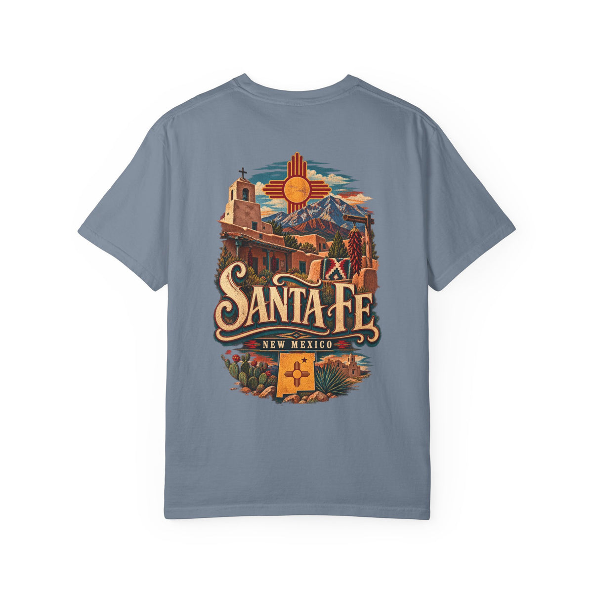 Santa Fe New Mexico Unisex Comfort Color 1717 Streetwear Graphic Tee