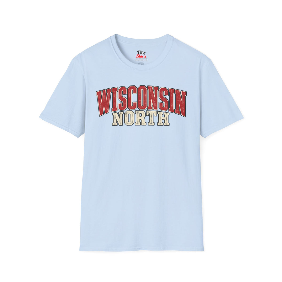 Wisconsin North Unisex Softstyle T Shirt State Name Graphic Tee