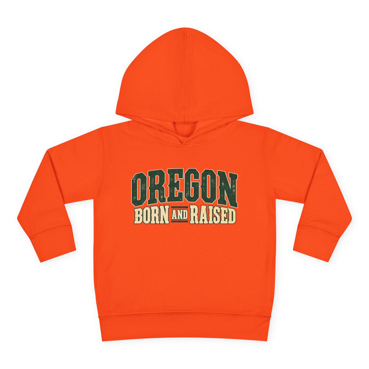 Oregon Born and Raised Pacific Northwest Americana Unisex Toddler Pullover Fleece Hoodie