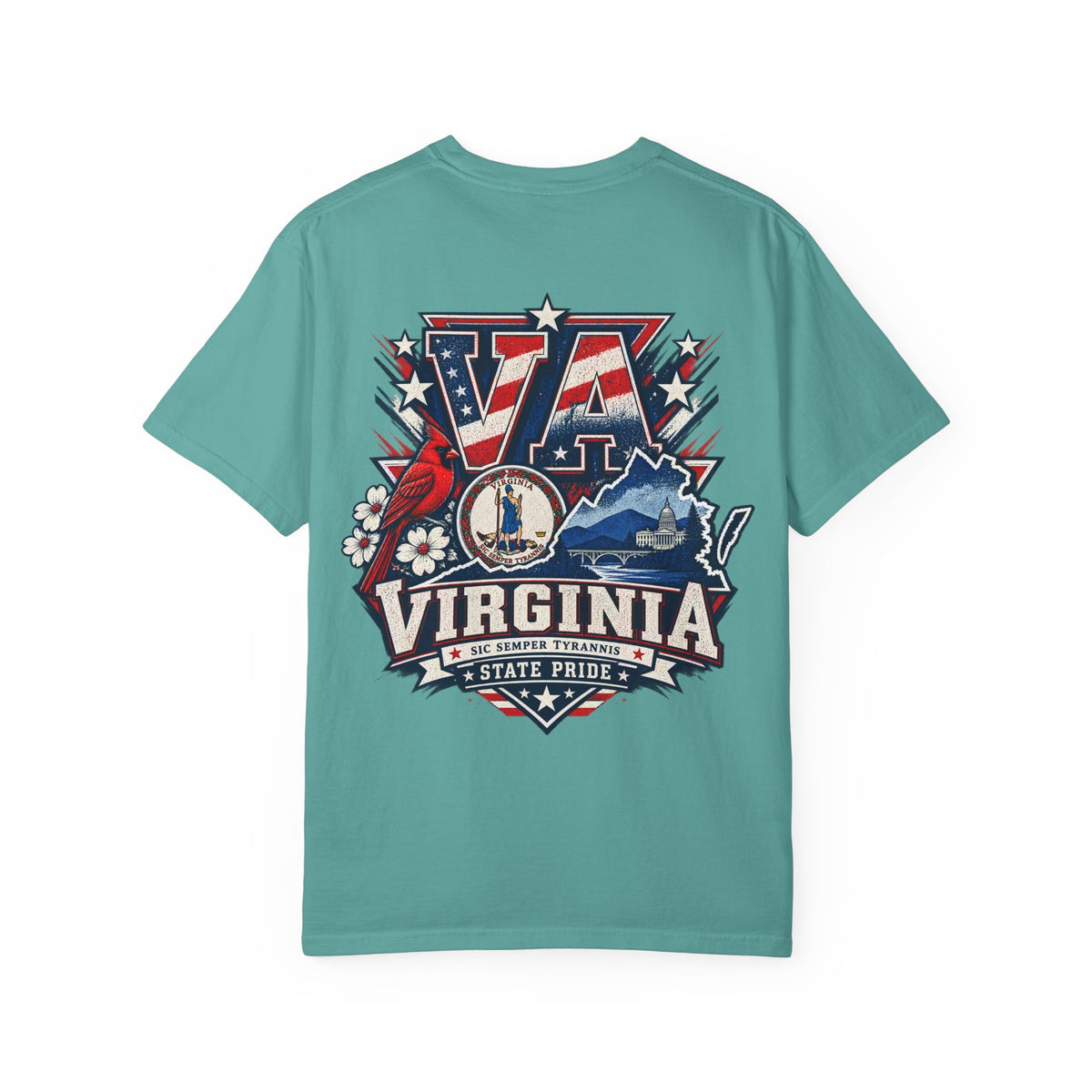 Virginia State Pride Unisex Comfort Color 1717 Streetwear Graphic Tee