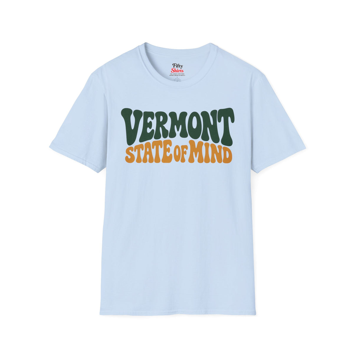 Vermont State Of Mind Unisex Softstyle T Shirt State Name Graphic Tee