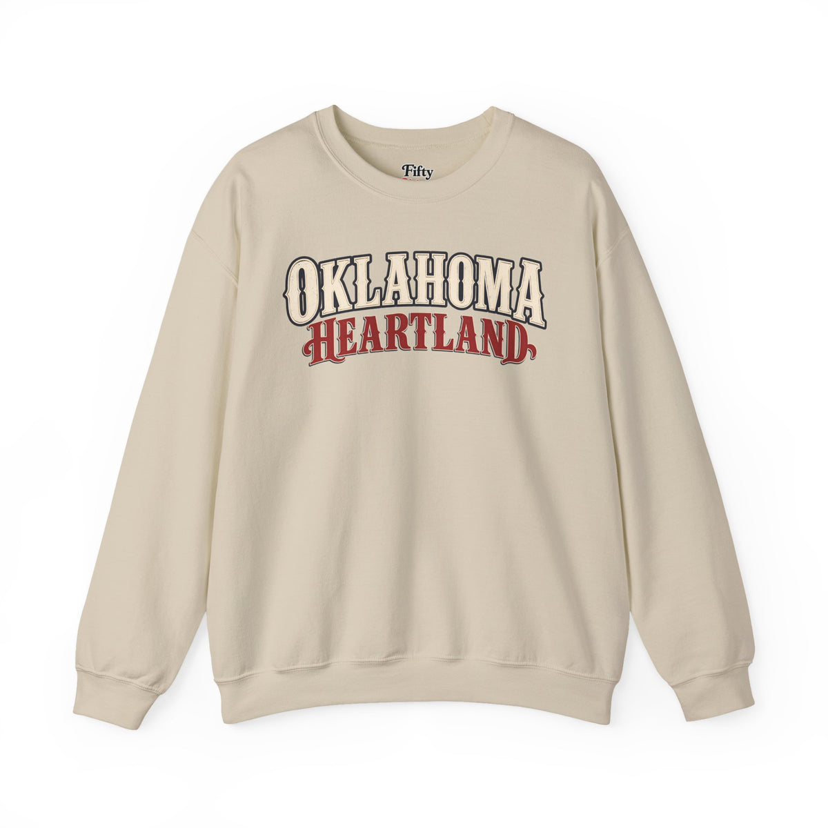 Oklahoma Heartland Unisex Crewneck Sweatshirt State Name Graphic