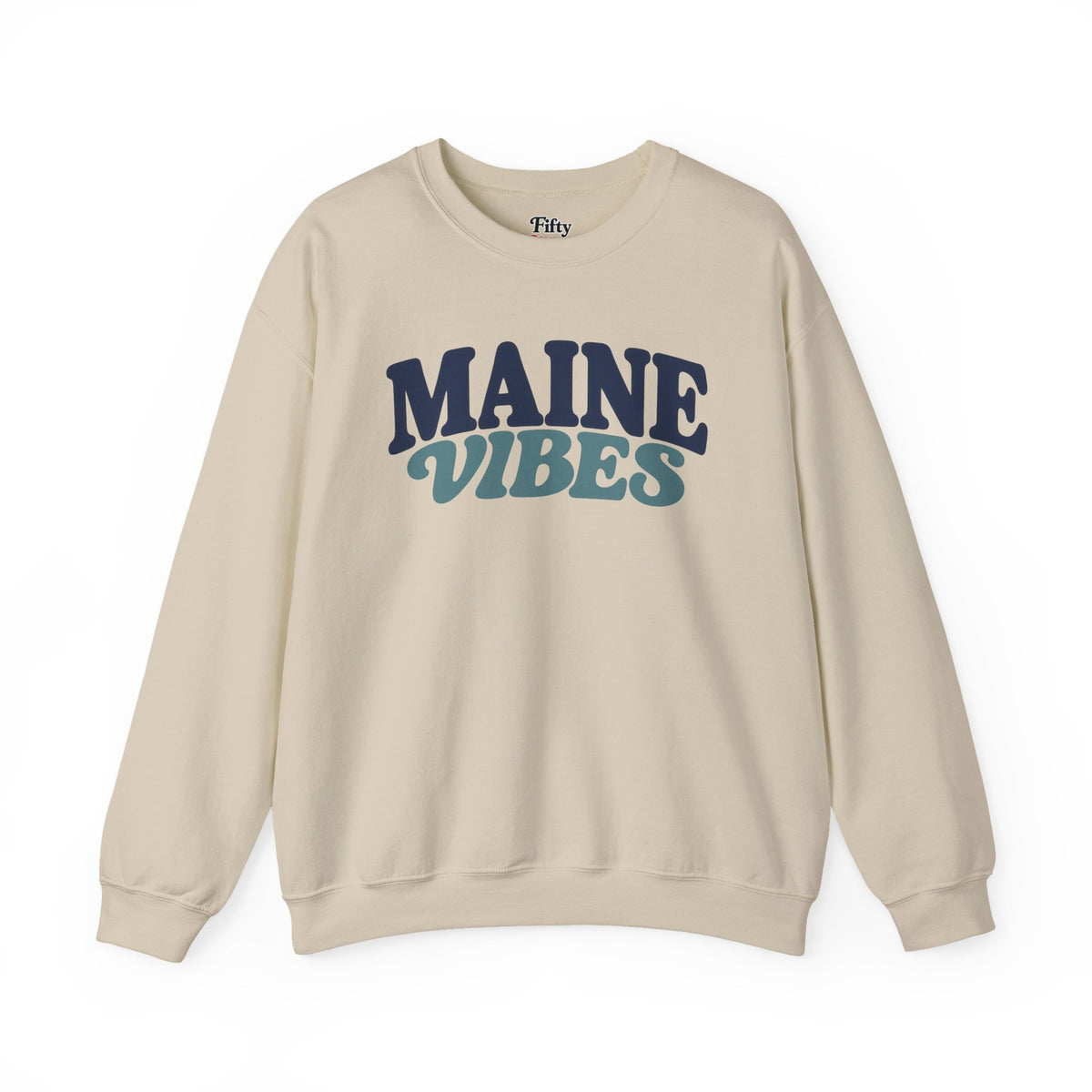 Maine Vibes Unisex Crewneck Sweatshirt State Name Graphic
