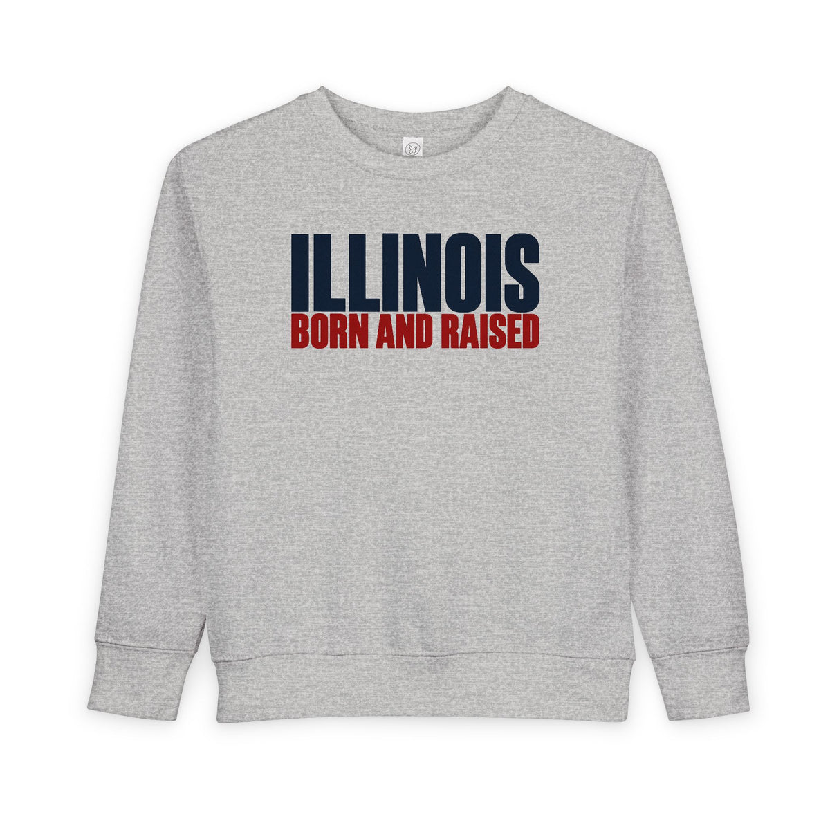 Illinois Born and Raised Modern Midwest Streetwear Unisex Toddler Sweatshirt