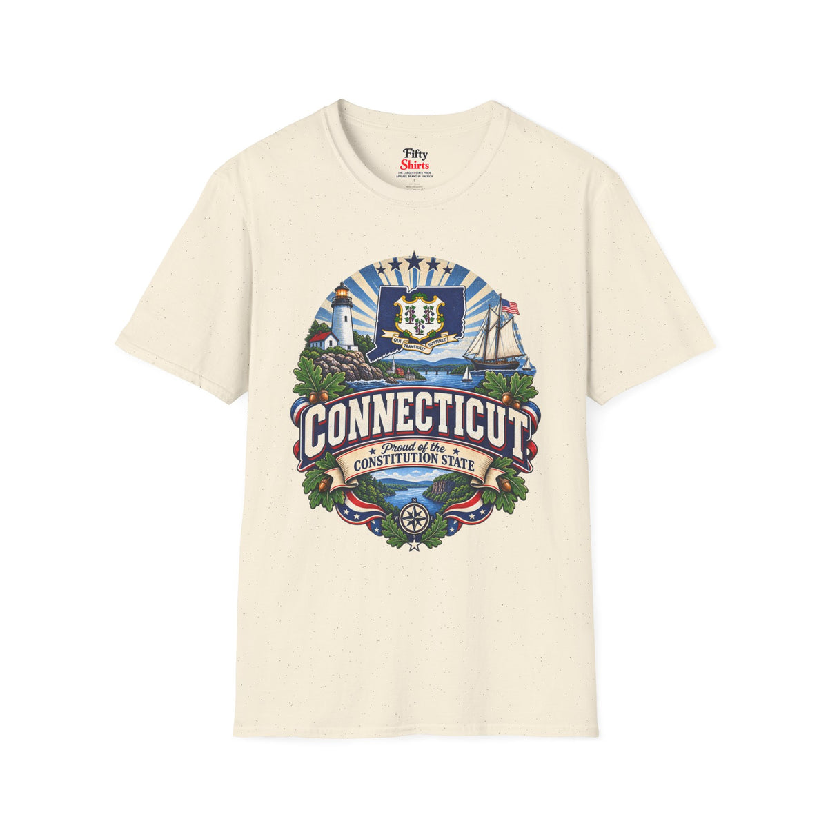 Connecticut State Pride Unisex Softstyle T Shirt State Pride Graphic Tee Collections FS03